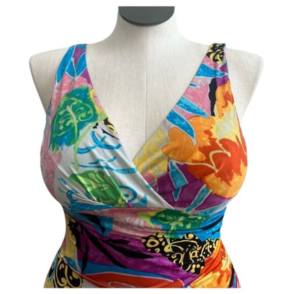 Lauren Ralph Lauren Dress‎ Tropical Multicolor Sleeveless Women's Size 12 - Picture 15 of 15